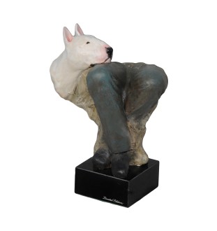 Bulterier ręcznie pomalowana statuetka Art-Dog